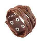 Braided Men Punk Jewelry Multilayer Sporty Bangles