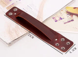 Wide Leather Cuff Bracelet Brown Bangle for Men Women