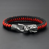 Men Stainless Steel Dragon Head Paracode Bracelet