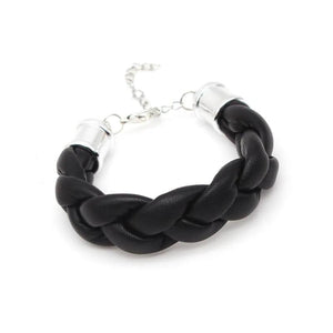 Multilayer Weave Leather Bracelet Women 5 Colors Double Wrap Charm Bracelet