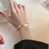 Metallic Criss Twist Cuff Bracelet Women's Jewelry