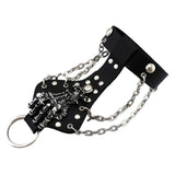 Punk Rock Leather Skull Bracelet Chain