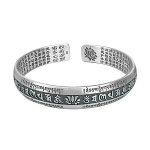 Vintage Oriental Bracelet Open Adjustable Size with Charm