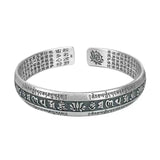 Vintage Oriental Bracelet Open Adjustable Size with Charm