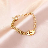 Stainless Steel 17+3 cm Cuff Bracelets For Women