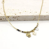Bohemian Clover Pendant Stainless Steel Chain Bracelet