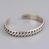 Geometric Stripe Oval Pattern Open Bracelet Retro Wrist Accessories