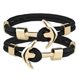 Kirykle 2 pcs Anchor Bracelets for Couples