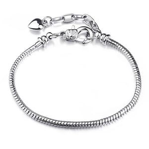 European Snake Chain Charm Bracelet for Women