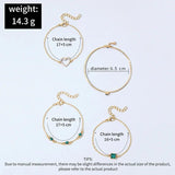 Green Crystal Heart Bracelets for Women Vintage Cuff Bangle Jewelry