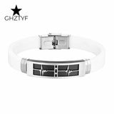 Heartbeat Bracelet Rubber Belt - Stainless Steel Jewelry