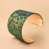 Boho Women's Wide Line Cuff Bracelets Set