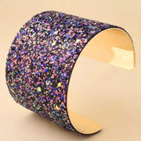 Boho Women's Wide Line Cuff Bracelets Set