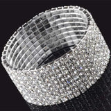 Crystal Rhinestone Elastic Bracelet Bling Wristband Wedding Bridal Jewelry
