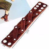 Vintage Brown Leather Wrap Bracelet Cuff