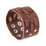 KOtik Vintage Leather Bracelet Men Punk Retro Multilayer