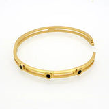 Roman Numerals Bracelet Stainless Steel Hollow Roman Numbers Cuff Bangle Bracele