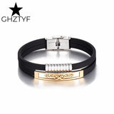 Vintage Stainless Steel Wing Bracelet Rubber Wristband Couple Jewelry