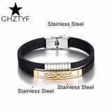 Vintage Stainless Steel Wing Bracelet Rubber Wristband Couple Jewelry
