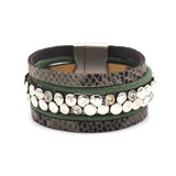 Retro Snake Skin Leopard Print Ethnic Bracelet