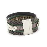 Retro Snake Skin Leopard Print Ethnic Bracelet