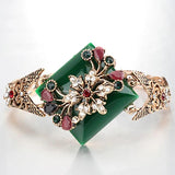 Vintage Crystal Flower Bracelets For Women Antique Indian Jewelry