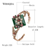 Vintage Crystal Flower Bracelets For Women Antique Indian Jewelry