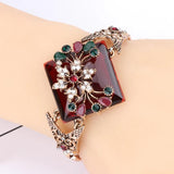 Vintage Crystal Flower Bracelets For Women Antique Indian Jewelry