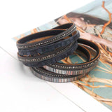 Women's Leather Cuff Bracelet Multilayer Wide Wrap Jewelry