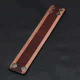 Vintage Brown Leather Charm Wide Bracelet Bangle Unisex Jewelry