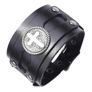 Leather Bracelets Men Women Punk Rock Braided Wrap Jewelry