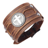 Leather Bracelets Men Women Punk Rock Braided Wrap Jewelry