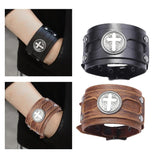 Leather Bracelets Men Women Punk Rock Braided Wrap Jewelry