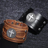 Leather Bracelets Men Women Punk Rock Braided Wrap Jewelry