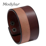 KOtik Punk Gothic Rock Leather Cuff Bracelet for Men