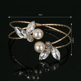 Flower Charm Crystal Pearl Beads Bracelet For Women