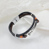 Braided PU Leather Guitar Bracelet Ethnic Wristband