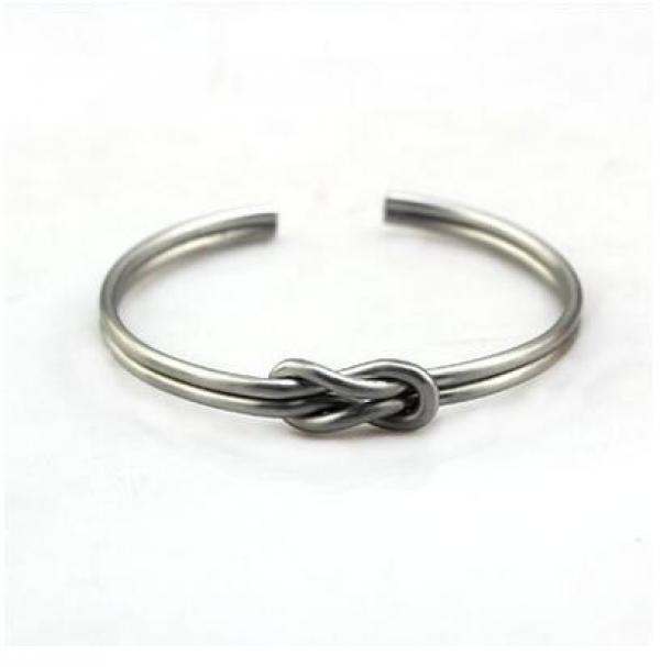 Gold-color Twist Wire Knot Cuff Bracelet Men Women