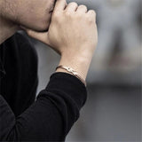 Gold-color Twist Wire Knot Cuff Bracelet Men Women
