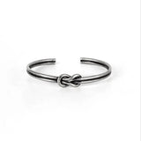 Gold-color Twist Wire Knot Cuff Bracelet Men Women