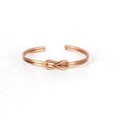 Gold-color Twist Wire Knot Cuff Bracelet Men Women