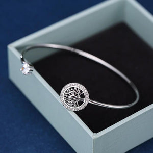 Elegant Zircon Stone Tree Of Life Adjustable Bracelet