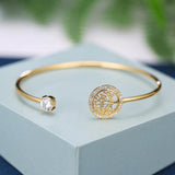 Elegant Zircon Stone Tree Of Life Adjustable Bracelet