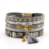 Summer Bohemian Braid Charm Bangle 5 Colors