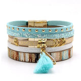Summer Bohemian Braid Charm Bangle 5 Colors