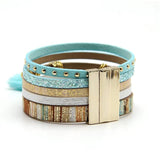 Summer Bohemian Braid Charm Bangle 5 Colors