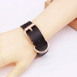 Hot Punk Rivet Wide Leather Bracelet Men Women Cuff Vintage Rock Jewelry