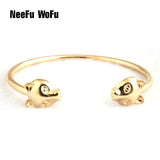Leopard Head Bracelet Bangle Woman Open Gradient Metal National Wind Jewelry