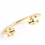 Leopard Head Bracelet Bangle Woman Open Gradient Metal National Wind Jewelry