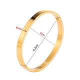 Classic Glossy Cuff Bangle Bracelet for Women Men Punk Couple Jewelry